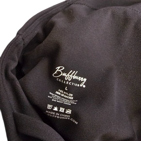 Buffbunny Collection Womens Strappy Back, Square Neck Tank Top, Black, L - Picture 3 of 7